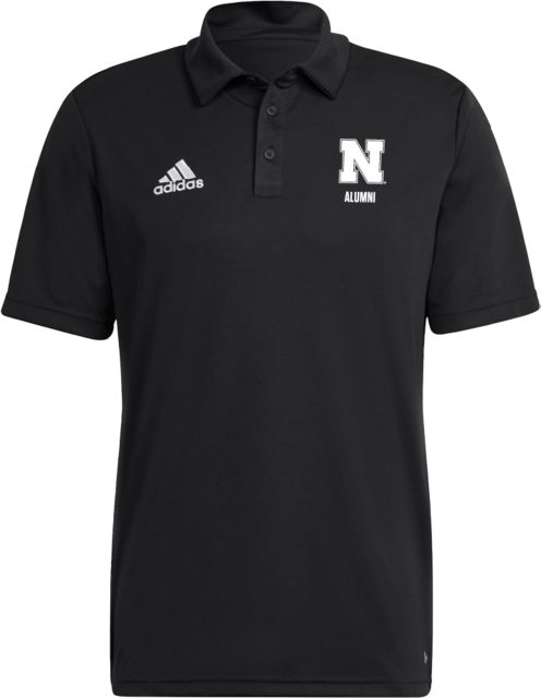 Nebraska Adidas Entrada Polo N Alumni Stacked - ONLINE ONLY