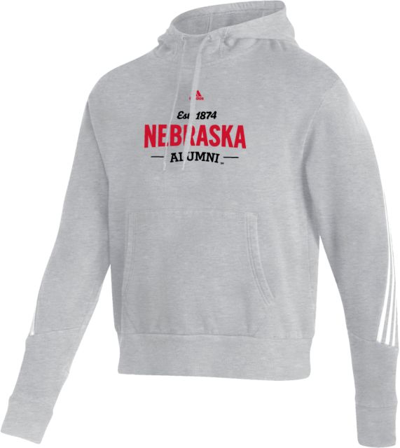 Nebraska Adidas Medium Pullover Hood Nebraska Alumni - ONLINE ONLY