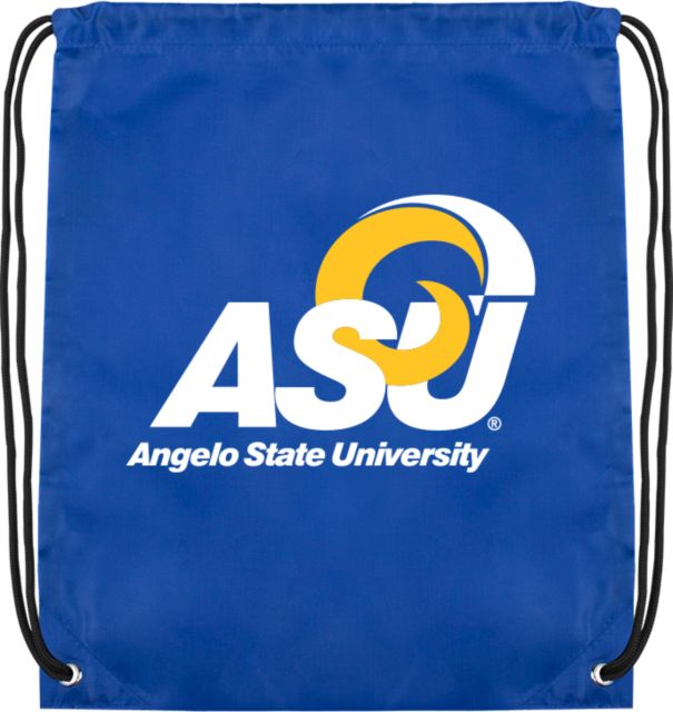 Angelo State Drawstring Backpack Primary Mark - ONLINE ONLY