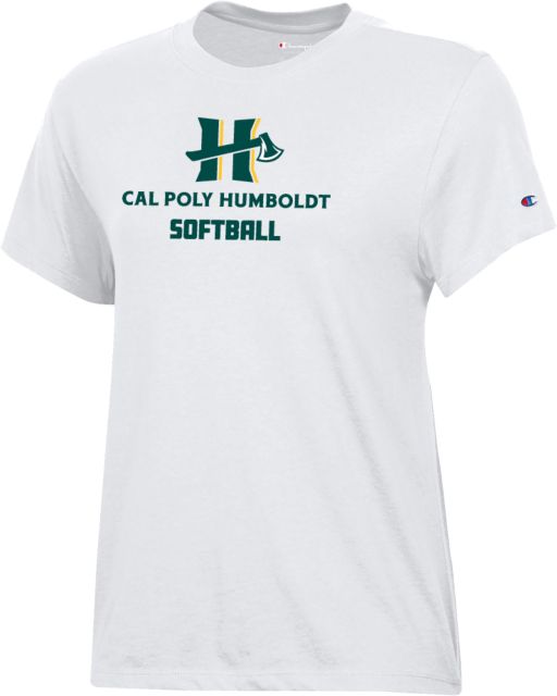 Humboldt Champion Womens  Core Short Sleeve Tee Cal Poly Humboldt Softball - ONLINE ONLY