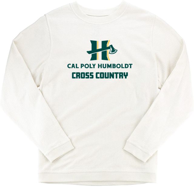 Humboldt Boxercraft Womens Cream Corded Crew Cal Poly Humboldt Cross Country - ONLINE ONLY