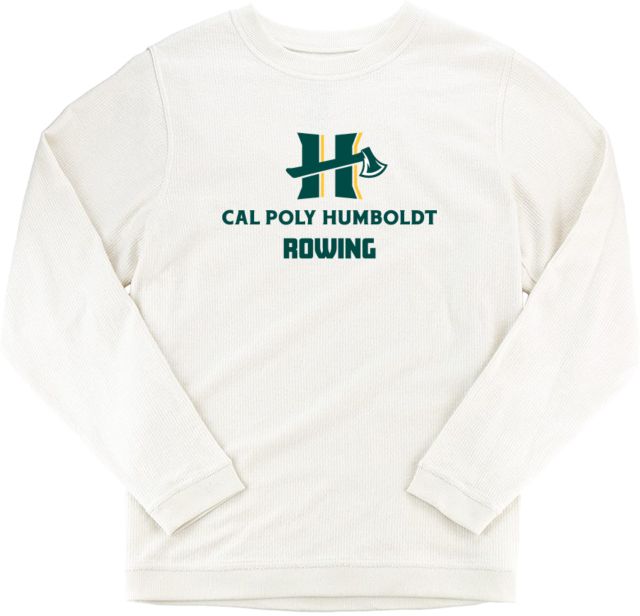 Humboldt Boxercraft Womens Cream Corded Crew Cal Poly Humboldt Rowing - ONLINE ONLY