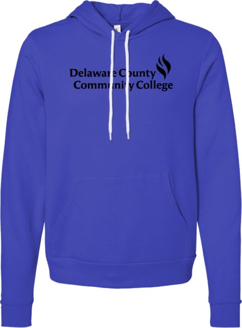 Delaware CC Bella + Canvas Fleece Hood Delaware County Community College Primary Mark - ONLINE ONLY