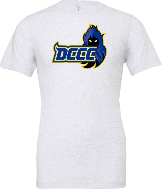 Delaware CC Bella + Canvas Jersey Cotton T Shirt DCCC Wordmark with Mascot - ONLINE ONLY