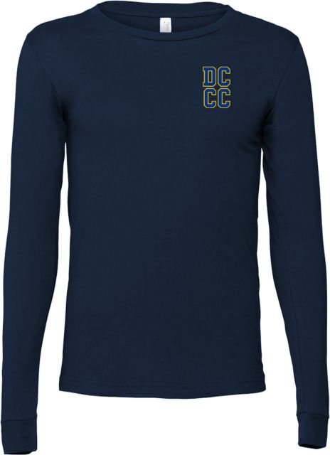 Delaware CC Bella + Canvas Jersey Cotton Long Sleeve T Shirt DCCC Stacked - ONLINE ONLY