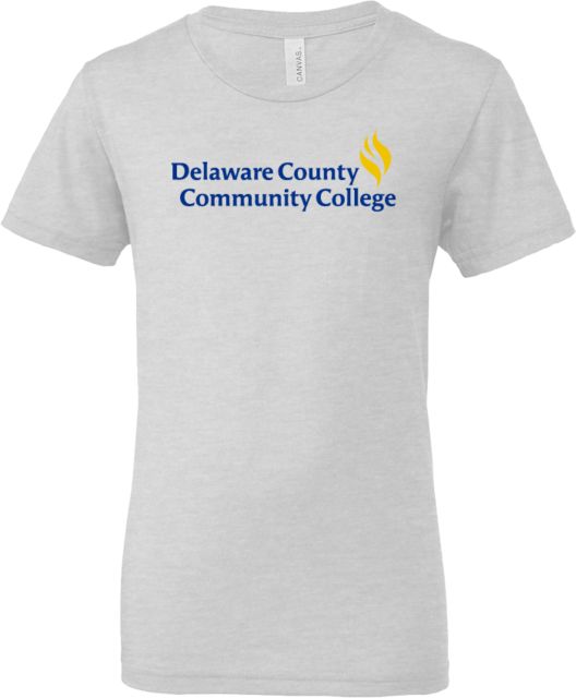 Delaware CC Bella + Canvas Youth Jersey T Shirt Delaware County Community College Primary Mark - ONLINE ONLY