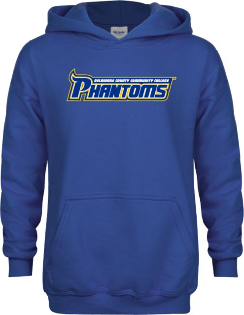 Delaware CC Youth Fleece Hoodie Delaware County Community College Phantoms Wordmark - ONLINE ONLY,,