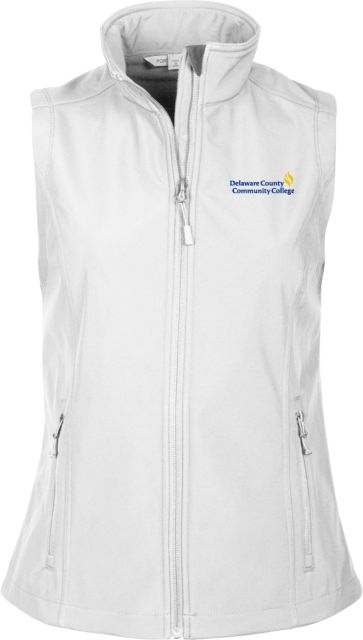 Delaware CC Womens Core Softshell Vest Delaware County Community College Primary Mark - ONLINE ONLY