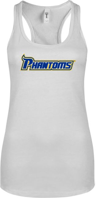 Delaware CC Next Level Racerback Tank White Phantoms Wordmark - ONLINE ONLY