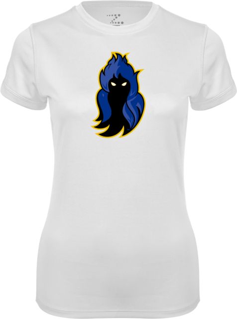 Delaware CC Womens Performance Tee DCCC Phantom Mascot - ONLINE ONLY