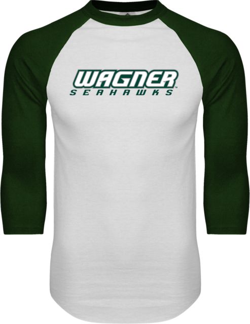 : Wagner College Seahawks W Logo Raglan Baseball Tee : Clothing,  Shoes & Jewelry