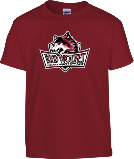 Indiana Youth T Shirt Indiana University East Red Wolves Primary Mark - ONLINE ONLY