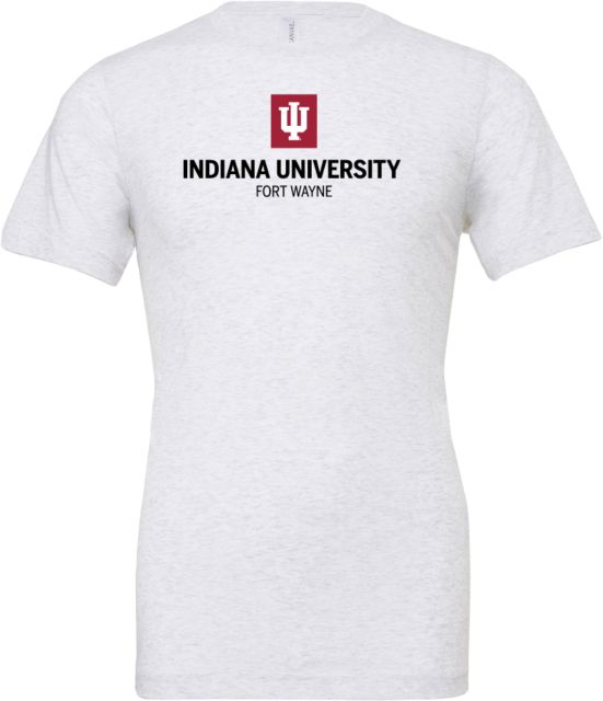 Indiana Bella + Canvas Ash Jersey Cotton T Shirt Indiana University Fort Wayne Stacked - ONLINE ONLY