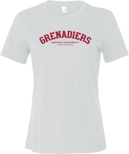 Indiana Bella + Canvas Womens Relaxed Cotton T Shirt Indiana University Southeast Arched - ONLINE ONLY