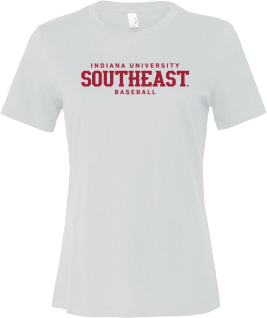 Indiana Bella + Canvas Womens Relaxed Cotton T Shirt Indiana University Southeast Baseball - ONLINE ONLY