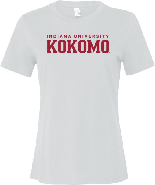 Indiana Bella + Canvas Womens Relaxed Cotton T Shirt Indiana University Kokomo Wordmark - ONLINE ONLY
