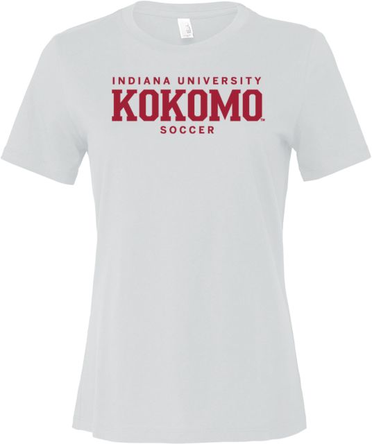 Indiana Bella + Canvas Womens Relaxed Cotton T Shirt Indiana University Kokomo Soccer - ONLINE ONLY