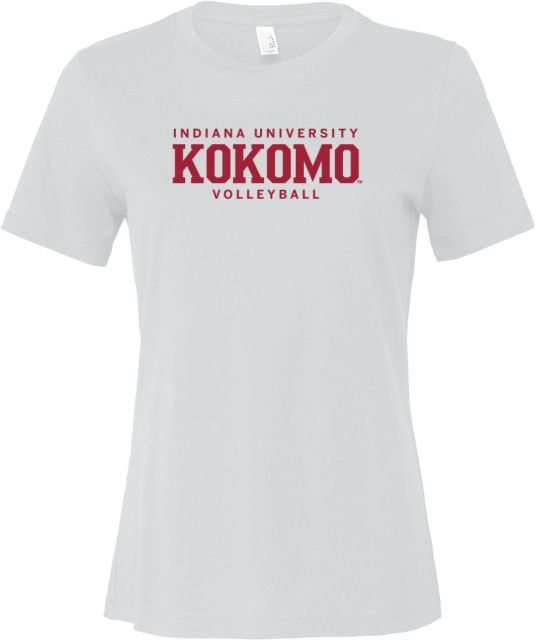 Indiana Bella + Canvas Womens Relaxed Cotton T Shirt Indiana University Kokomo Volleyball - ONLINE ONLY