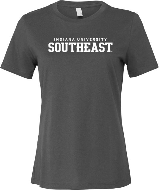 Indiana Bella + Canvas Womens Relaxed Cotton T Shirt Indiana University Southeast Wordmark - ONLINE ONLY