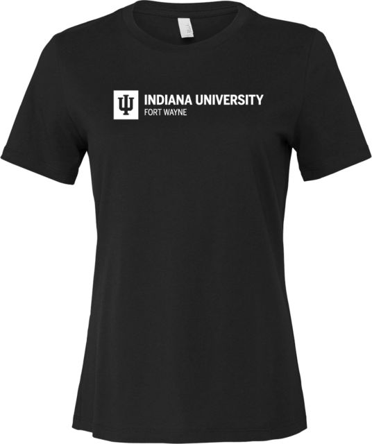 Indiana Bella + Canvas Womens Relaxed Cotton T Shirt Indiana University Fort Wayne Horizontal - ONLINE ONLY