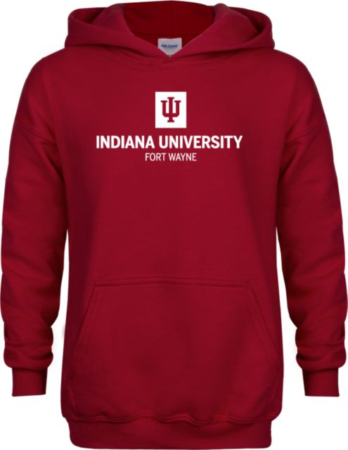 Indiana Youth Fleece Hoodie Indiana University Fort Wayne Stacked - ONLINE ONLY