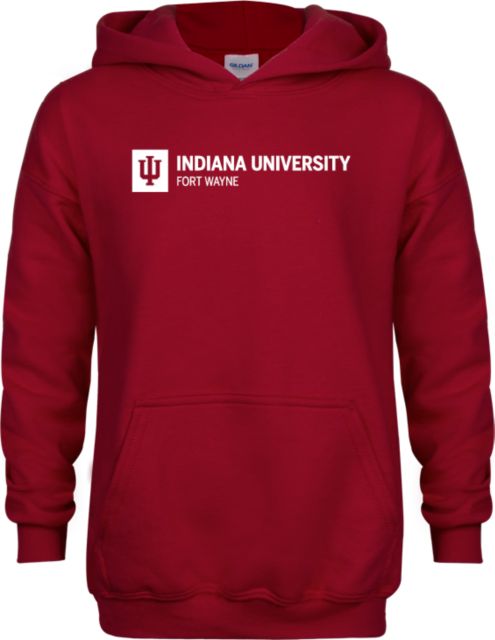 Indiana Youth Fleece Hoodie Indiana University Fort Wayne Horizontal - ONLINE ONLY