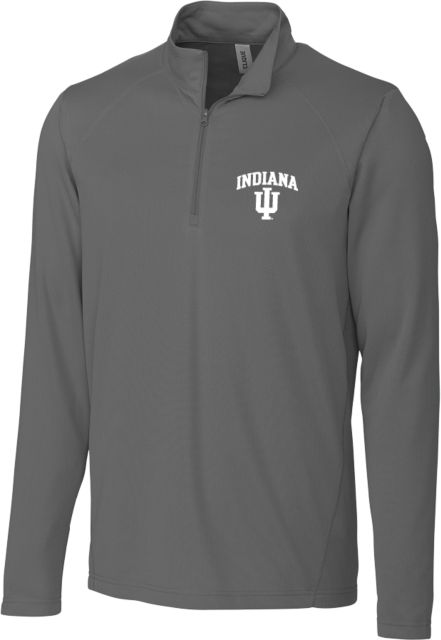 Indiana Clique Ice Pique Titan Half Zip Indiana University  Indiana Arch Trident - ONLINE ONLY