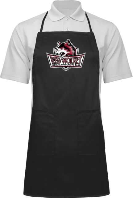 Indiana Full Length Apron Indiana University East Red Wolves Primary Mark - ONLINE ONLY