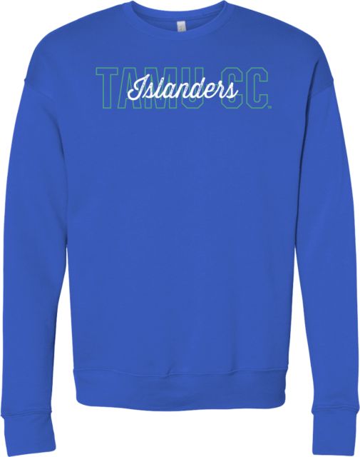 Texas A&M Corpus Christi Bella + Canvas Fleece Crew Mascot Name Layered