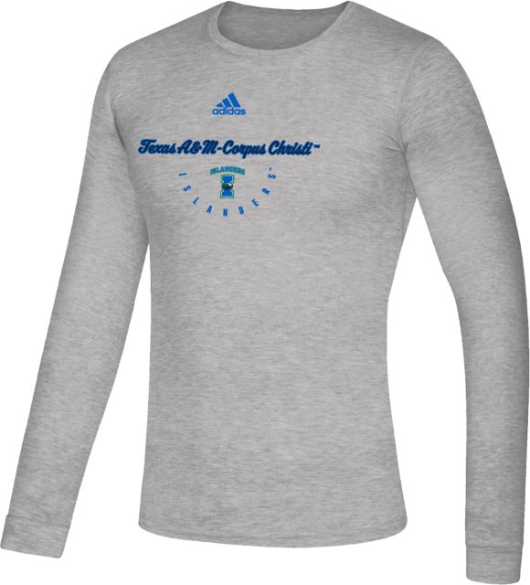 Texas A&M Corpus Christi Adidas Medium Creator Performance Long Sleeve Tee Adidas Script Design TAMU-CC