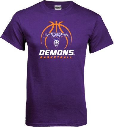 Northwestern State T Shirt Demons Basketball Stacked - ONLINE ONLY