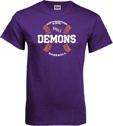 Northwestern State T Shirt Demons Baseball Seams - ONLINE ONLY