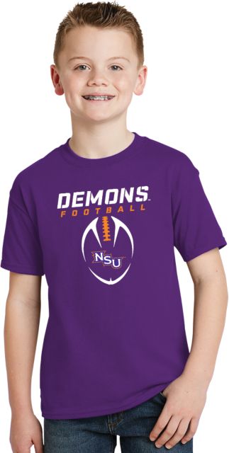 Northwestern State Youth T Shirt Demons Football Vertical - ONLINE ONLY