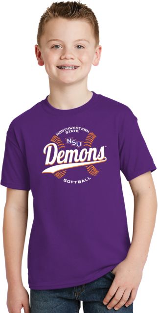 Northwestern State Youth T Shirt Demons Softball Seams - ONLINE ONLY