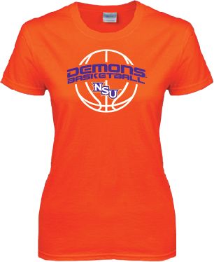 Northwestern State Ladies T Shirt Demons Basketball Arched - ONLINE ONLY