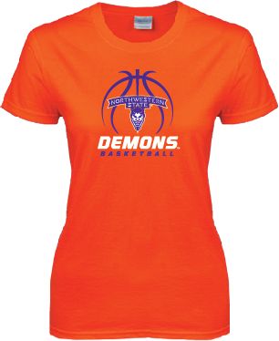 Northwestern State Ladies T Shirt Demons Basketball Stacked - ONLINE ONLY