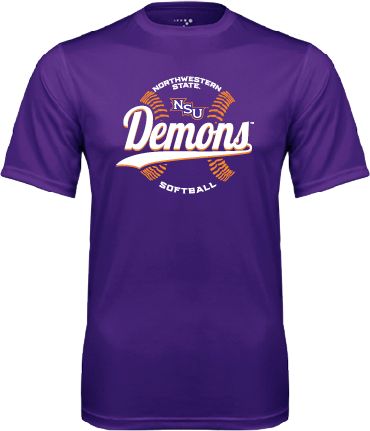 Northwestern State Performance Tee Demons Softball Seams - ONLINE ONLY