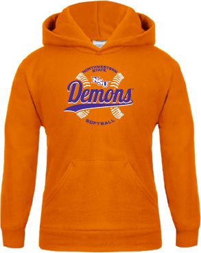 Northwestern State Youth Fleece Hoodie Demons Softball Seams - ONLINE ONLY