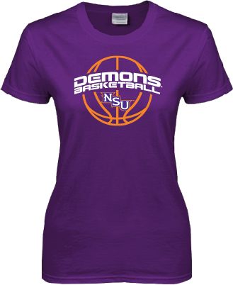 Northwestern State Ladies T Shirt Demons Basketball Arched - ONLINE ONLY