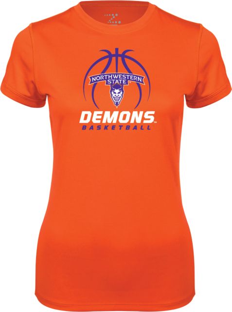 Northwestern State Ladies Syntrel Performance Tee Demons Basketball Stacked - ONLINE ONLY