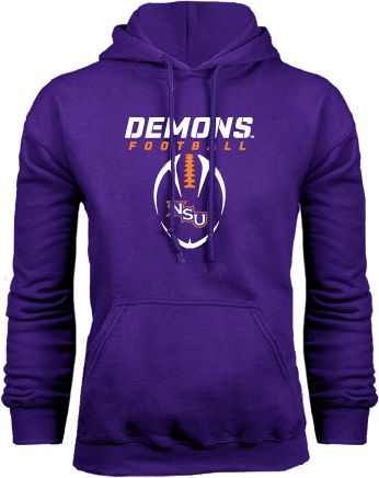 Northwestern State Fleece Hoodie Demons Football Vertical - ONLINE ONLY