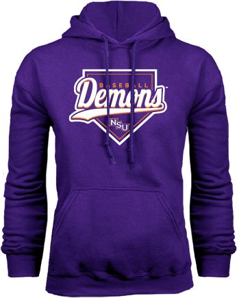 Northwestern State Fleece Hoodie Demons Baseball Plate Script - ONLINE ONLY