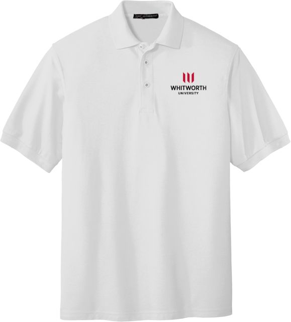 Whitworth Silk Touch Polo Whitworth University Primary Mark Stacked - ONLINE ONLY