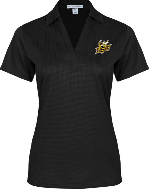 Baldwin Wallace Ladies Performance Fine Jacquard Polo Baldwin Wallace BW with Mascot - ONLINE ONLY