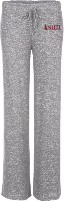NHTI Concord Boxercraft Womens Oxford Heather Cuddle Wide Leg Pant NHTI Primary Wordmark - ONLINE ONLY
