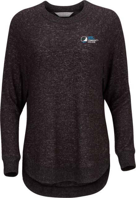 Lakes Region Boxercraft Womens Heather Cuddle Oversized Crew Lakes Region CC Primary Mark - ONLINE ONLY