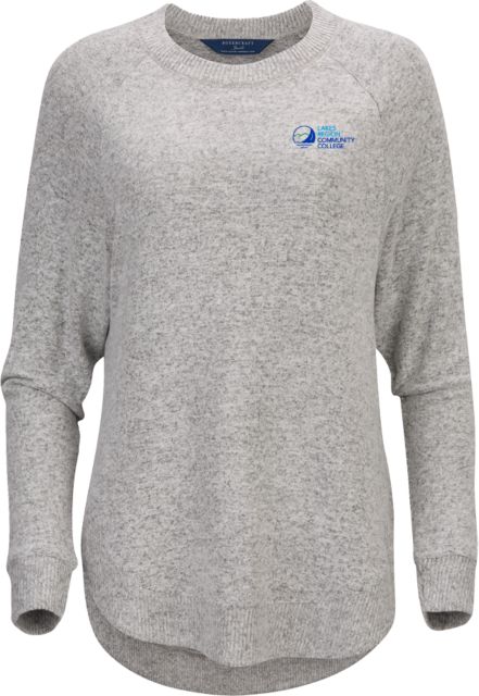 Lakes Region Boxercraft Womens Oxford Heather Cuddle Oversized Crew Lakes Region CC Primary Mark - ONLINE ONLY