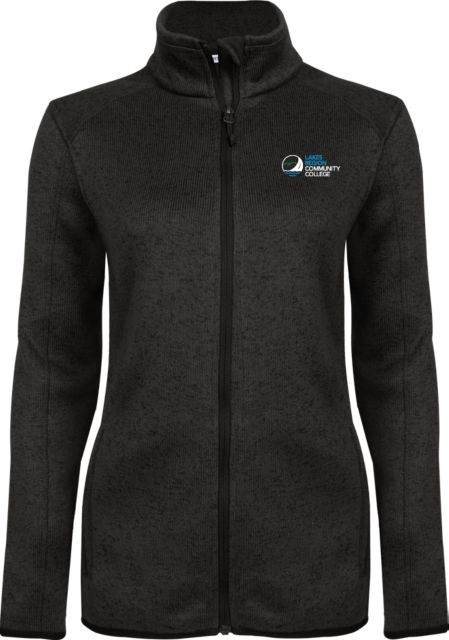 Lakes Region Womens Heather Fleece Jacket Lakes Region CC Primary Mark - ONLINE ONLY