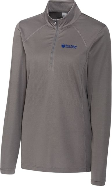 Blue Ridge C&B Womens Titan Clique Ice Pique Half Zip Ridge Community College Wordmark - ONLINE ONLY