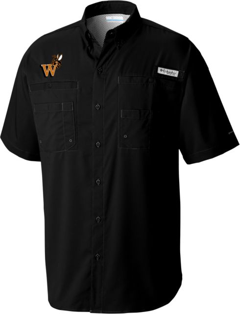 Waynesburg Columbia Tamiami Performance Short Sleeve Shirt Mascot W Logo - ONLINE ONLY